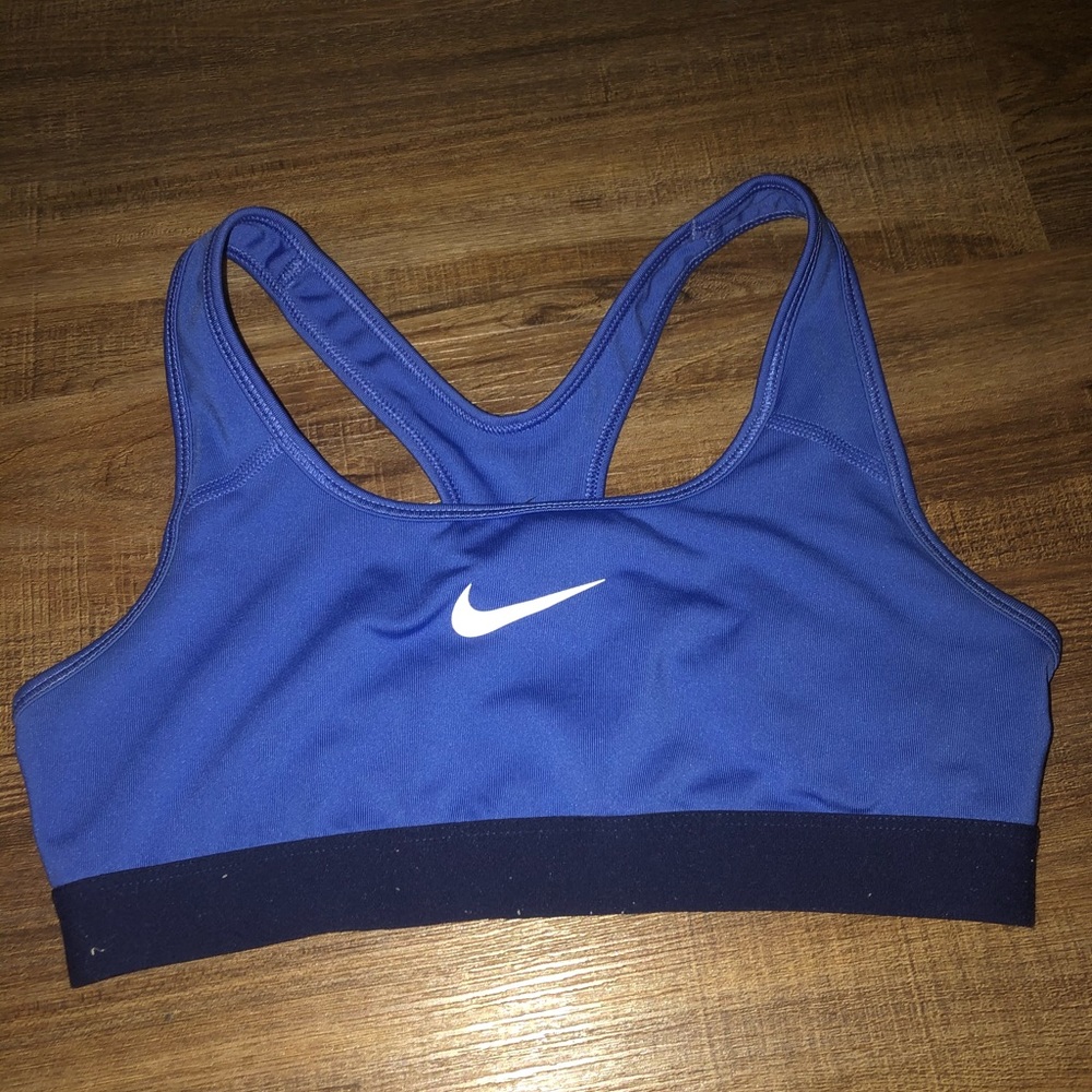 blue nike sports bra
